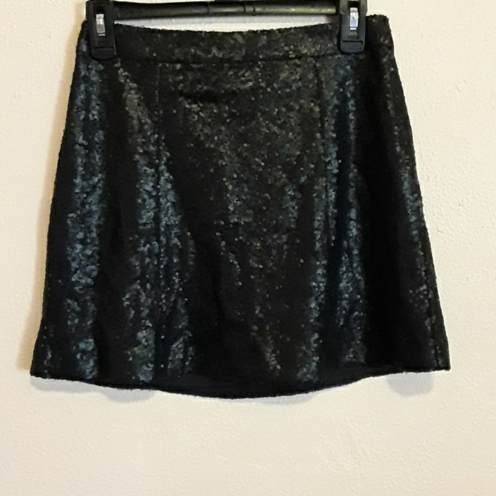 Black sequin skirt